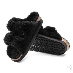 Birkenstock size 40 Arizona Big Buckle Teddy Black